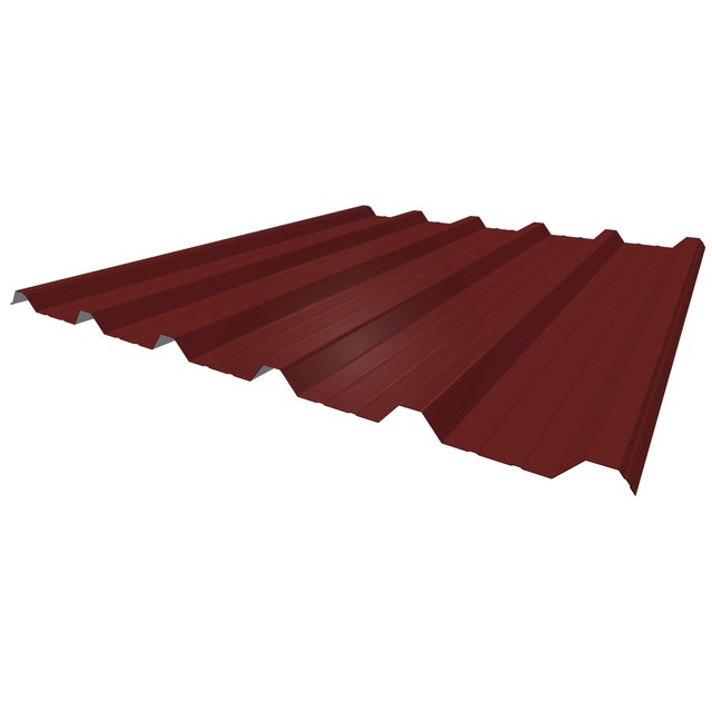 PLACA ACERO LACADO TRAPEZOIDAL ROJO 6X1,1 M