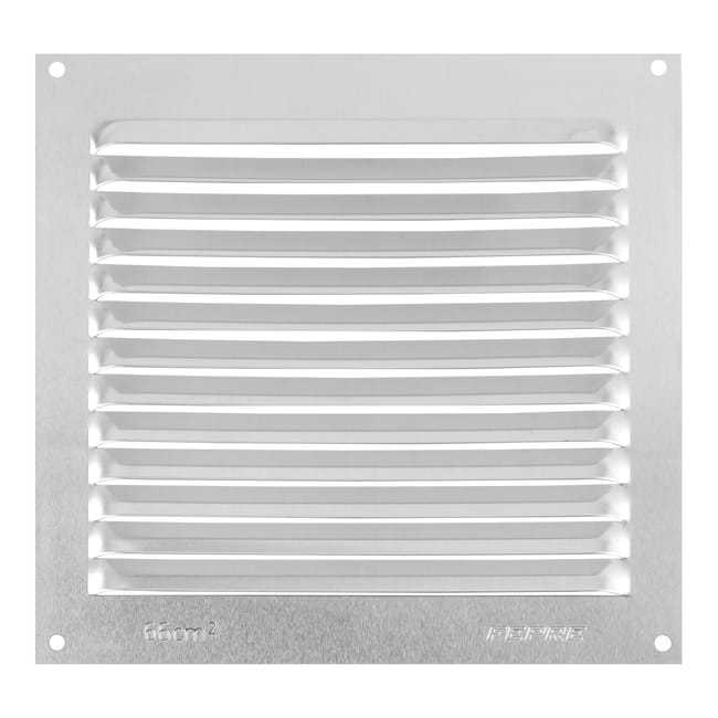 REJILLA DE VENTILACION SOBREPONER ALUMINIO BRUTO 20 X 20 CM ESPESOR 0.4  MM - 1