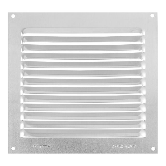 REJILLA DE VENTILACION SOBREPONER ALUMINIO BRUTO 20 X 20 CM ESPESOR 0.4  MM