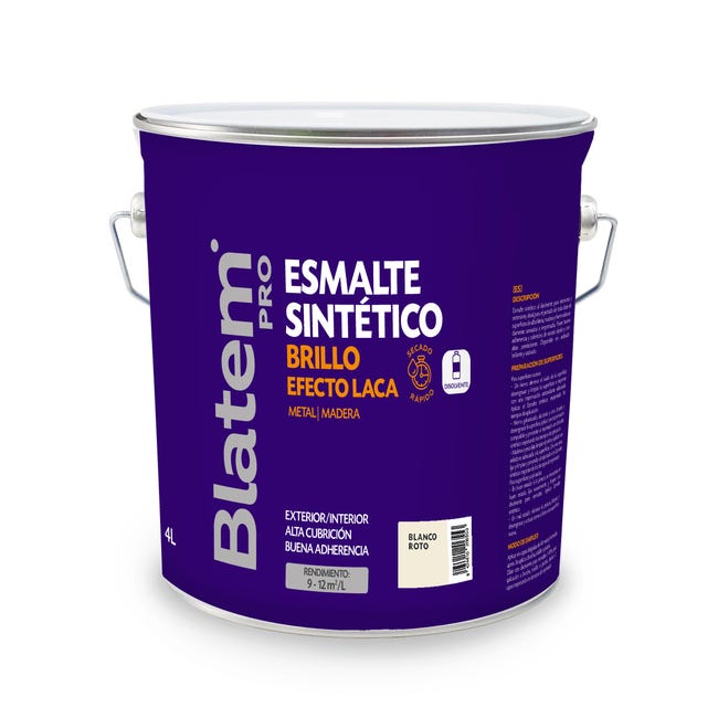 ESMALTE SINTETICO BRILLANTE 4L BLANCO ROTO - 1