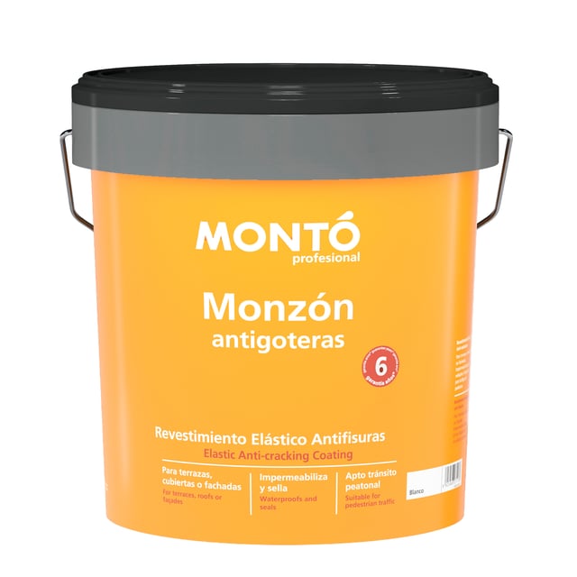 IMPERMEABILIZANTE CAUCHO MONZON 14L GRIS