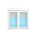 VENTANA PVC OSCILOBATIENTE CON PERSIANA BLANCA 140X138CM - 1
