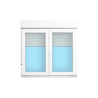 VENTANA PVC OSCILOBATIENTE CON PERSIANA BLANCA 140X138CM - 1