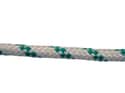 CUERDA POLIPROPILENO TRENZADA CON ALMA 6MM. 1M BLANCO CON PINTAS VERDES ROMBULL - 1