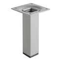 PATA MUEBLE ACERO CUADRADA 100MM 25X25MM GRIS 1UD - 1