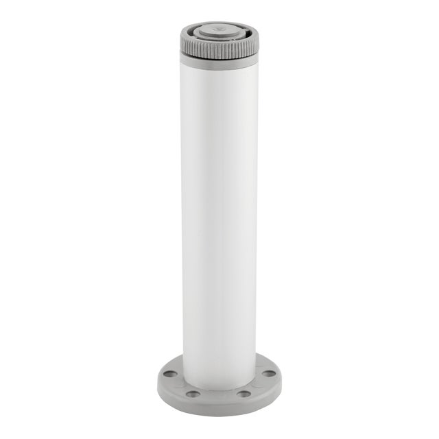 PATA MUEBLE ALUMINIO REDONDA 200MM 40MM CROMO MATE. 4UDS