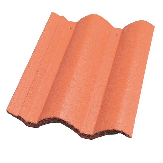 TEJA DE HORMIGÓN GREDOS ROJO 42X33,1 CM