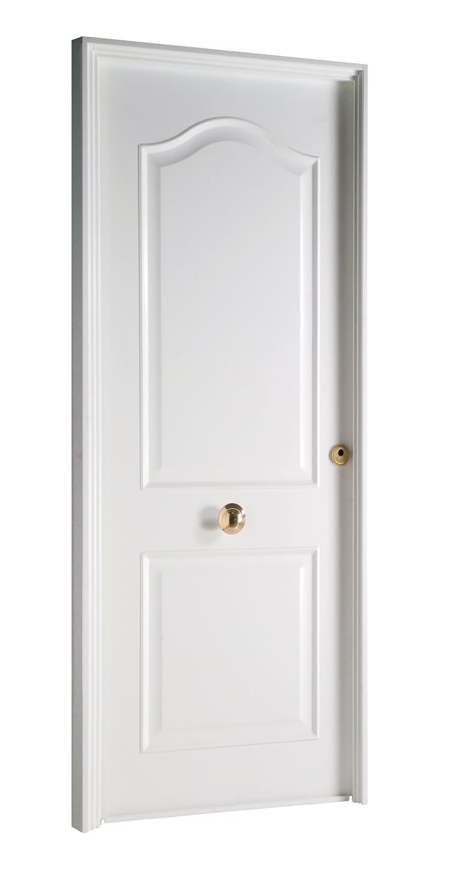 PUERTA ENTRADA RESIDENCIAL LACADA BLANCA PROVENZAL 80 CM DERECHA