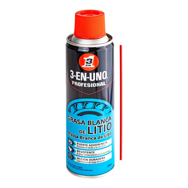 GRASA BLANCA DE LITIO SPRAY 250ML 3 EN 1