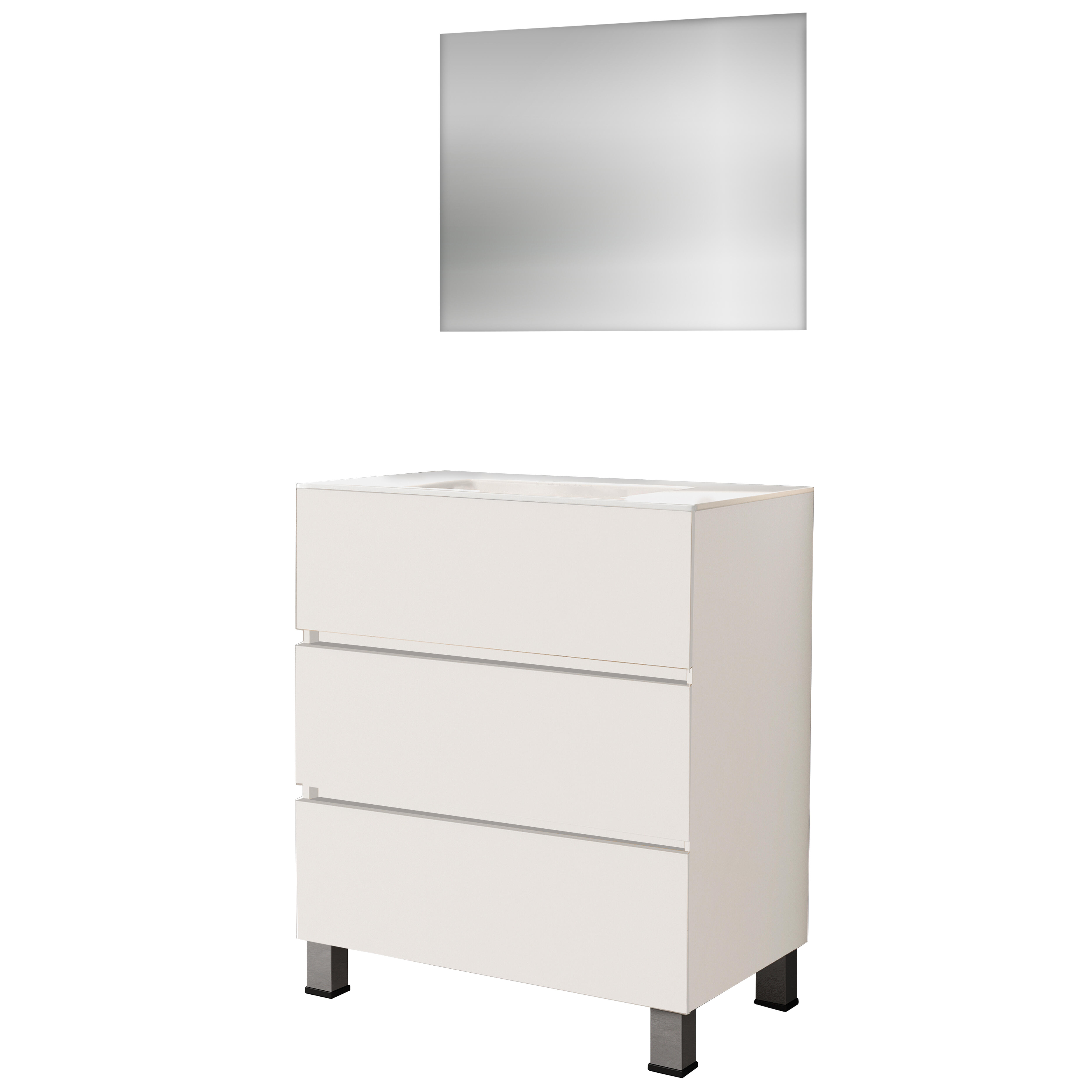 CONJUNTO MUEBLE DE BAÑO CENTRUM BLANCO 70,5X45CM - 3