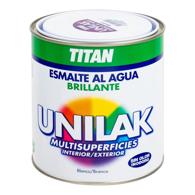 ESMALTE ACRILICO  BRILLANTE MULTIADHERENTE  UNILAK 750ML BLANCO - 1