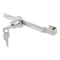 CERRADURA SEGURIDAD VITRINA PUERTA CORREDERA CON LLAVE ACERO NIQUELADO - 1
