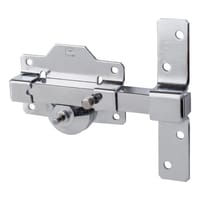 CERROJO PUERTA DE SEGURIDAD INTERIOR Y EXTERIOR CROMADO 5 LLAVES AMIG - 1