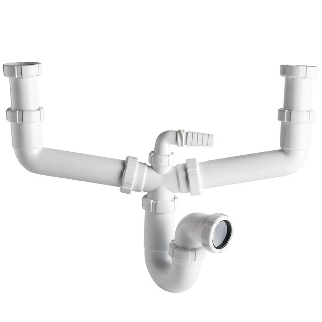 SIFÓN FREGADERO CURVO EXTENSIBLE 1 1/2