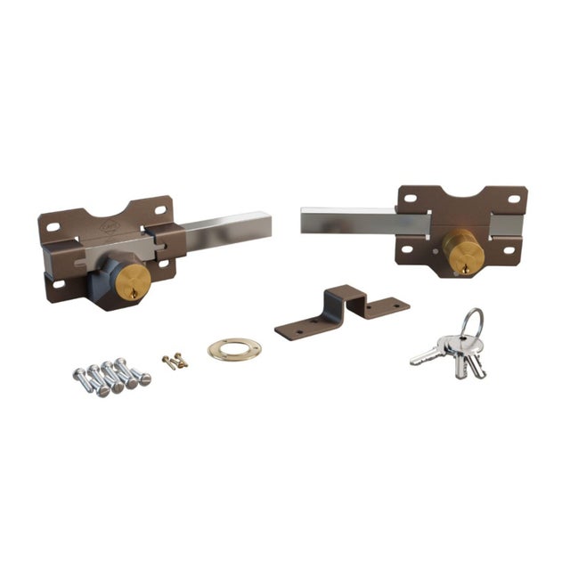 CERROJO PUERTA DE SEGURIDAD PARA INTERIOR Y EXTERIOR PINTADO 3 LLAVES CAYS