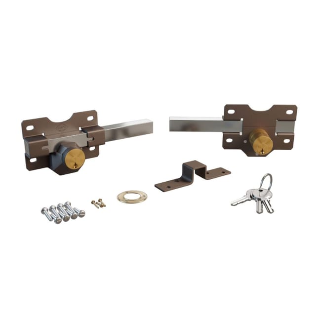 CERROJO PUERTA DE SEGURIDAD PARA INTERIOR Y EXTERIOR PINTADO 2 LLAVES CAYS - 1