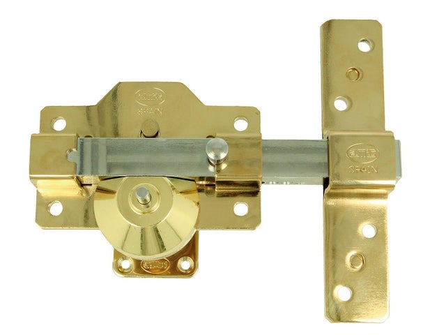 CERROJO PUERTA DE SEGURIDAD ANTIBUMPING INTERIOR Y EXTERIOR DORADO 5 LLAVES AMIG