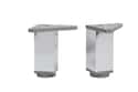 PATA MUEBLE ALUMINIO CUADRADA 100MM 40X40MM CROMO. 4UDS - 1