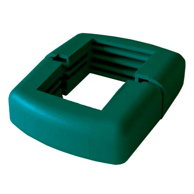 ABRAZADERA PARA POSTE RECTANGULAR 60X40 MM VERDE - 1