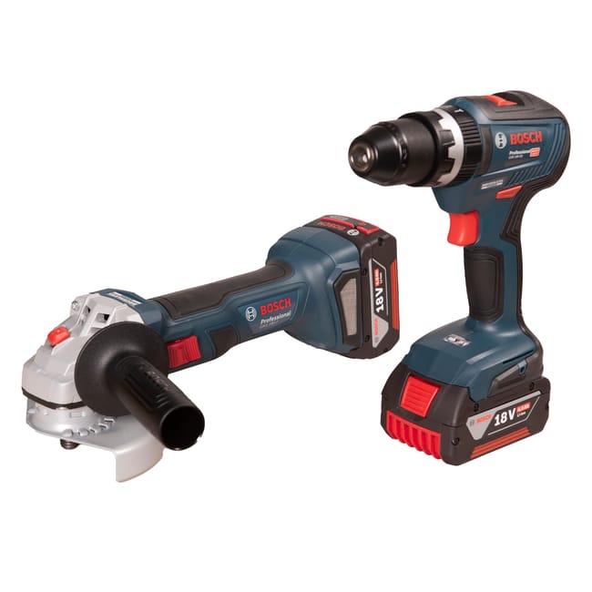 PACK 18V TALADRO PERCUTOR BRUSHLESS + AMOLADORA 115MM BRUSHLESS BOSCH - 1