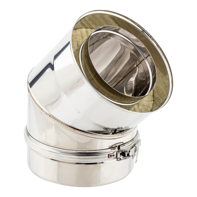 CODO 45º PARED DOBLE Ø125MM INOX 304