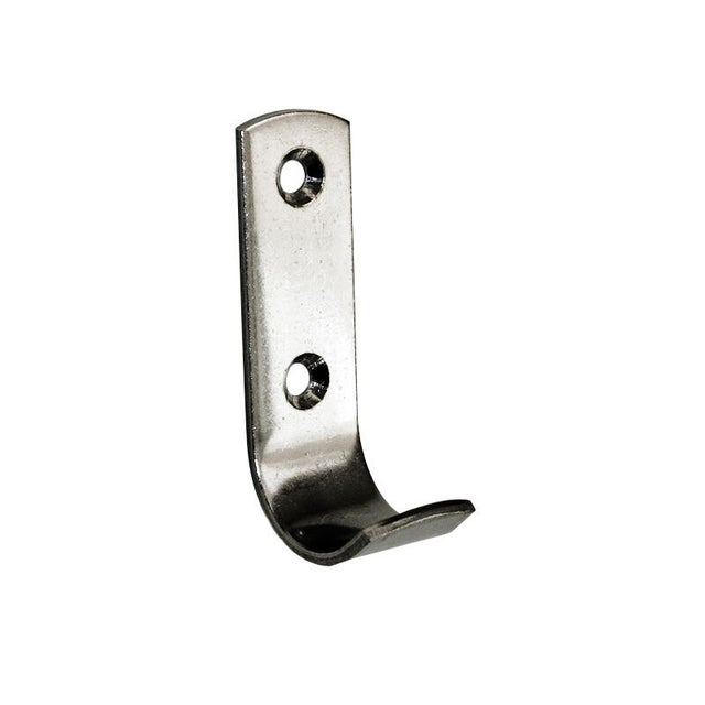 PERCHA COLGADOR METAL ACERO INOXIDABLE 65MM. 4UDS