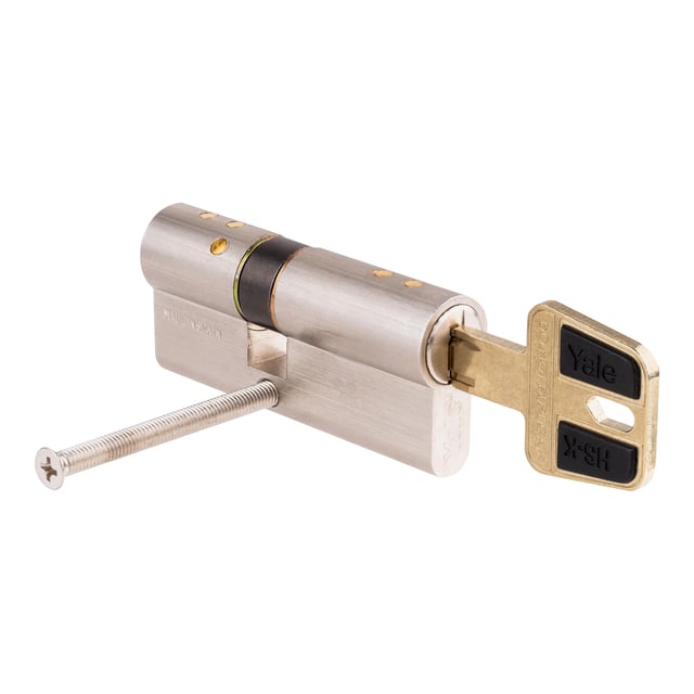 CILINDRO ALTA SEGURIDAD ANTIBUMPING 30 X 40  MM. PUNTOS LEVA 15  MM. NIQUEL HSK YALE
