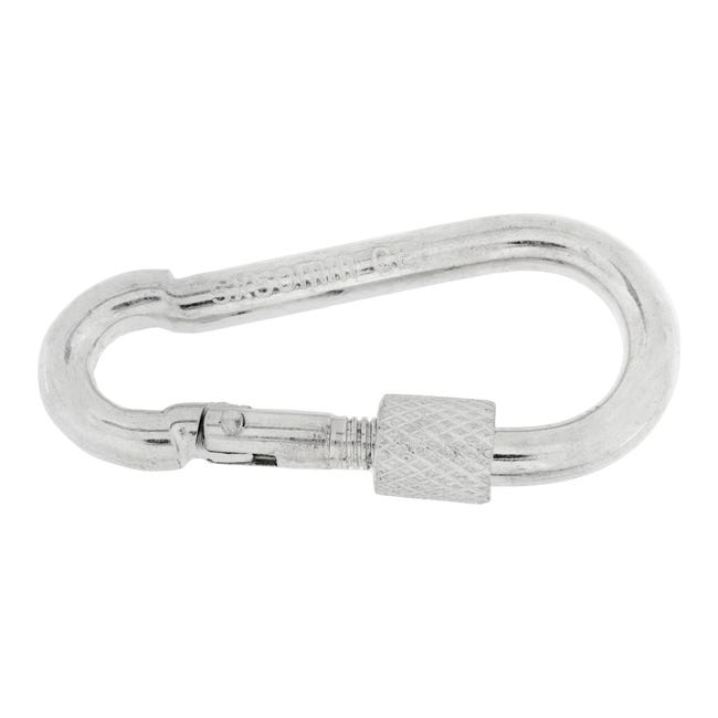 MOSQUETON  BOMBERO GALVANIZADO CON VIROLA 5 MM. 4 UDS - 1