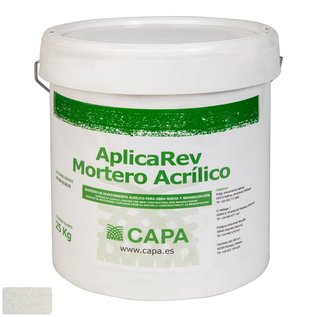 MORTERO ACRÍLICO APLICA REV 25 KG BLANCO