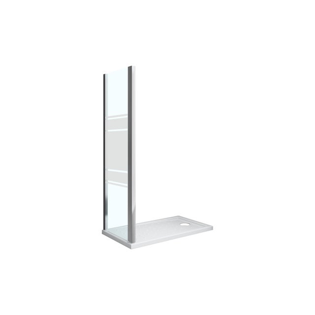 MAMPARA DE DUCHA LATERAL FIJO LEXIE 80CM CROMO