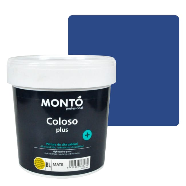 PINTURA PLASTICA AZUL ELECTRICO MATE 2,5L COLOSO - 1