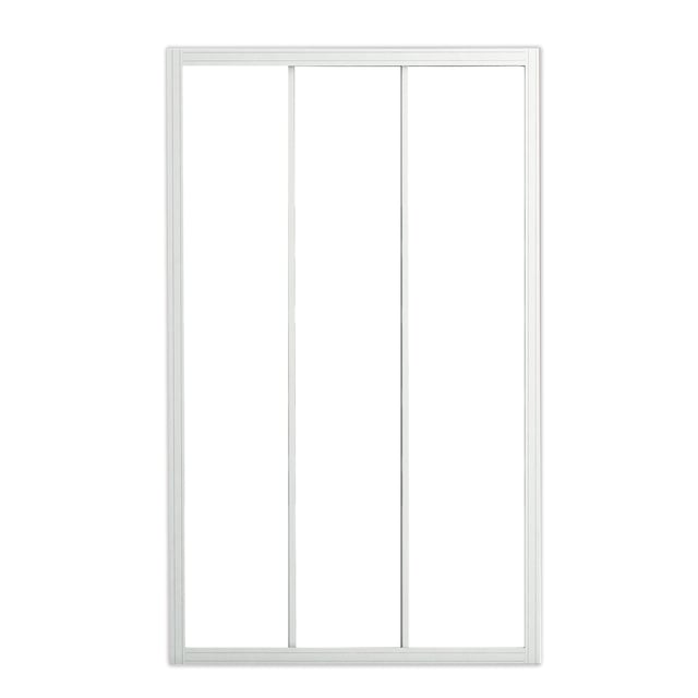 MAMPARA DE DUCHA 3 PUERTAS FRONTAL CORREDERA SIENA 140CM CROMO.