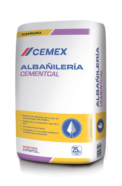 MORTERO SECO GRIS M5B  CON CAL CEMEX 25 KG - 1