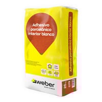 CEMENTO COLA PORCELÁNICO WEBER 25KG BLANCO - 1