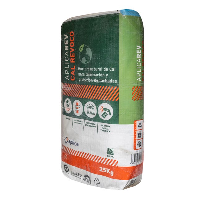 Stat Rev. Cal MORTERO APLICA REV CAL REVOCO 25 KG BLANCO | Obramat