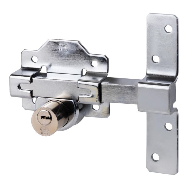 CERROJO PUERTA DE SEGURIDAD INTERIOR CROMADO 5 LLAVES AMIG