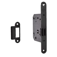 PICAPORTE UNIFICADO CANTO REDONDO 50 MM NEGRO - 1