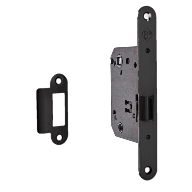 PICAPORTE UNIFICADO CANTO REDONDO 50 MM NEGRO