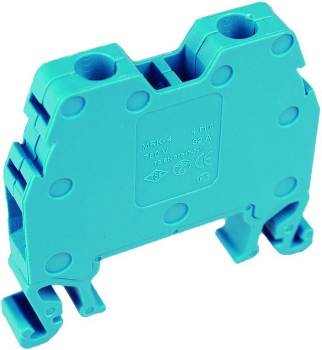 BORNA CARRIL DIN AZUL 1.5 MM2