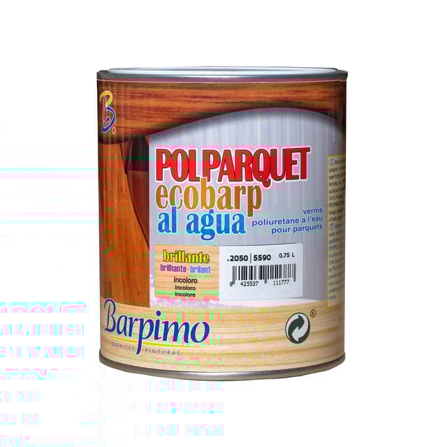 BARNIZ AL AGUA BRILLANTE POLIPARQUET ECOBARP 750ML