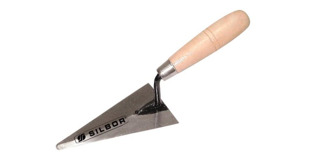 PALETIN PUNTA REDONDA 130MM SOLDADA MANGO MADERA