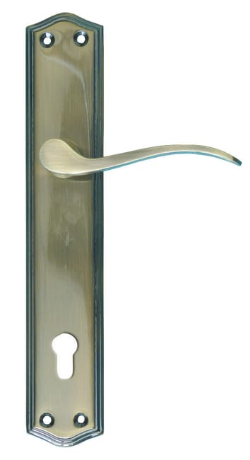 JUEGO DE MANILLA PLACA CON BOCALLAVE 85  MM BRONCE CLASSIC - 1