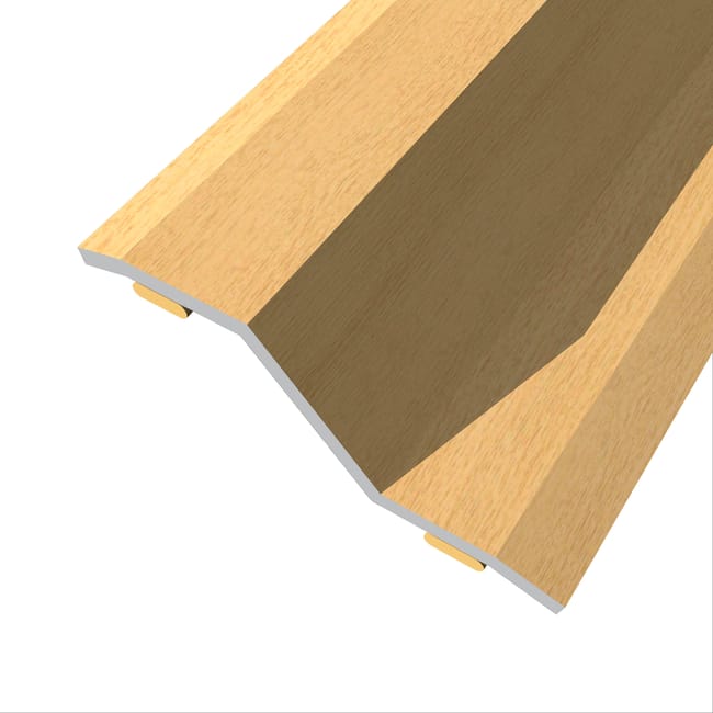 PERFIL TRANSICIÓN SUELO DESNIVEL ADHESIVO ACERO ROBLE RUSTICO 83CM - 1