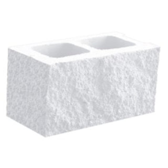 BLOQUE DE HORMIGÓN SPLIT ESQUINA BLANCO 39X19X19 CM