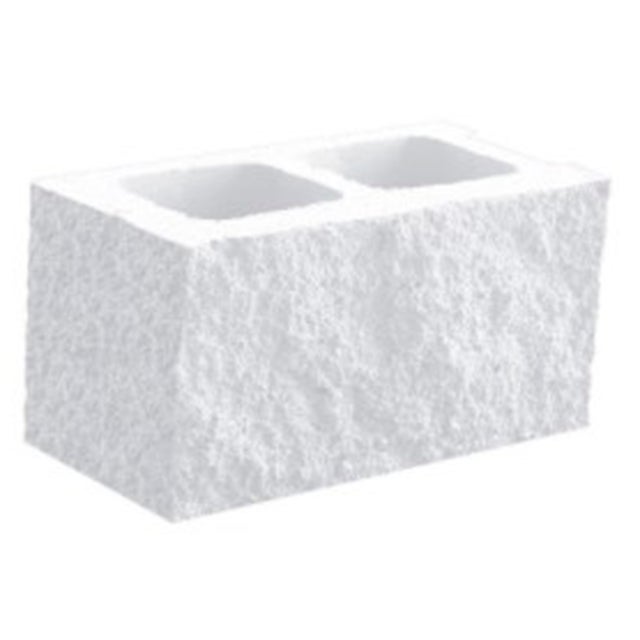 BLOQUE DE HORMIGÓN SPLIT ESQUINA BLANCO 39X19X19 CM