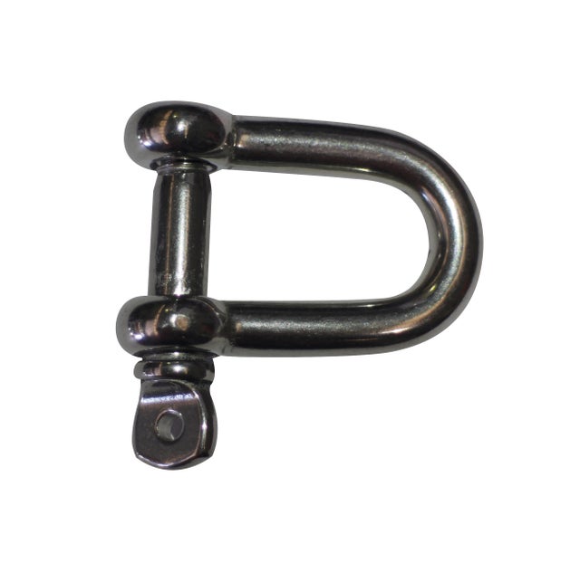 GRILLETE RECTO CON PASADOR ACERO INOXIDABLE 6 MM. 2UDS