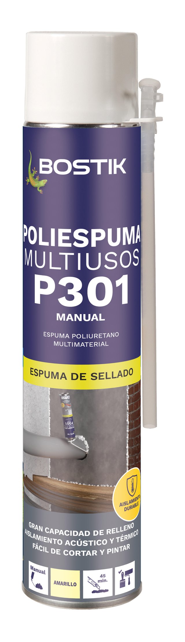 ESPUMA DE POLIURETANO MULTIUSOS 750ML MANUAL