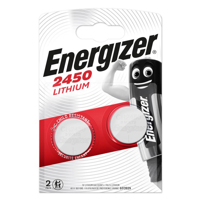 2 PILAS BOTÓN LITIO ENERGIZER CR2450  - 1