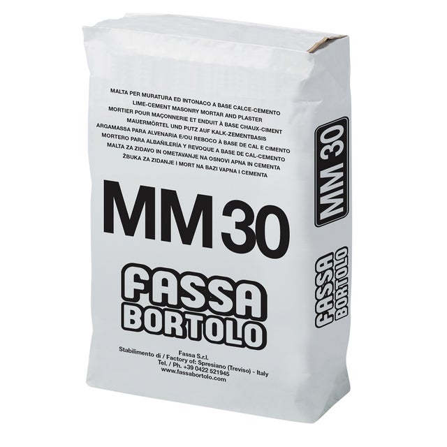 MORTERO SECO GRIS MM30 FASSA 25 KG
