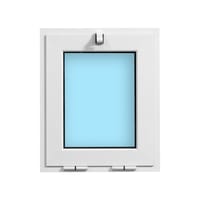 VENTANA ALUMINIO PRACTICABLE GOLPETE  BLANCA 50X60CM - 1